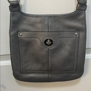 Coach Dark Gray/Gunmetal Leather Crossbody Bag